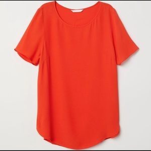 Beautiful Orange H&M Crepe Blouse